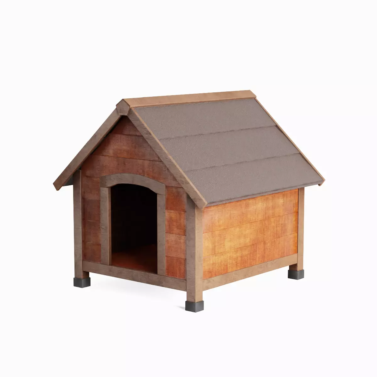 Doghouse 01 Low-poly 3D model_2