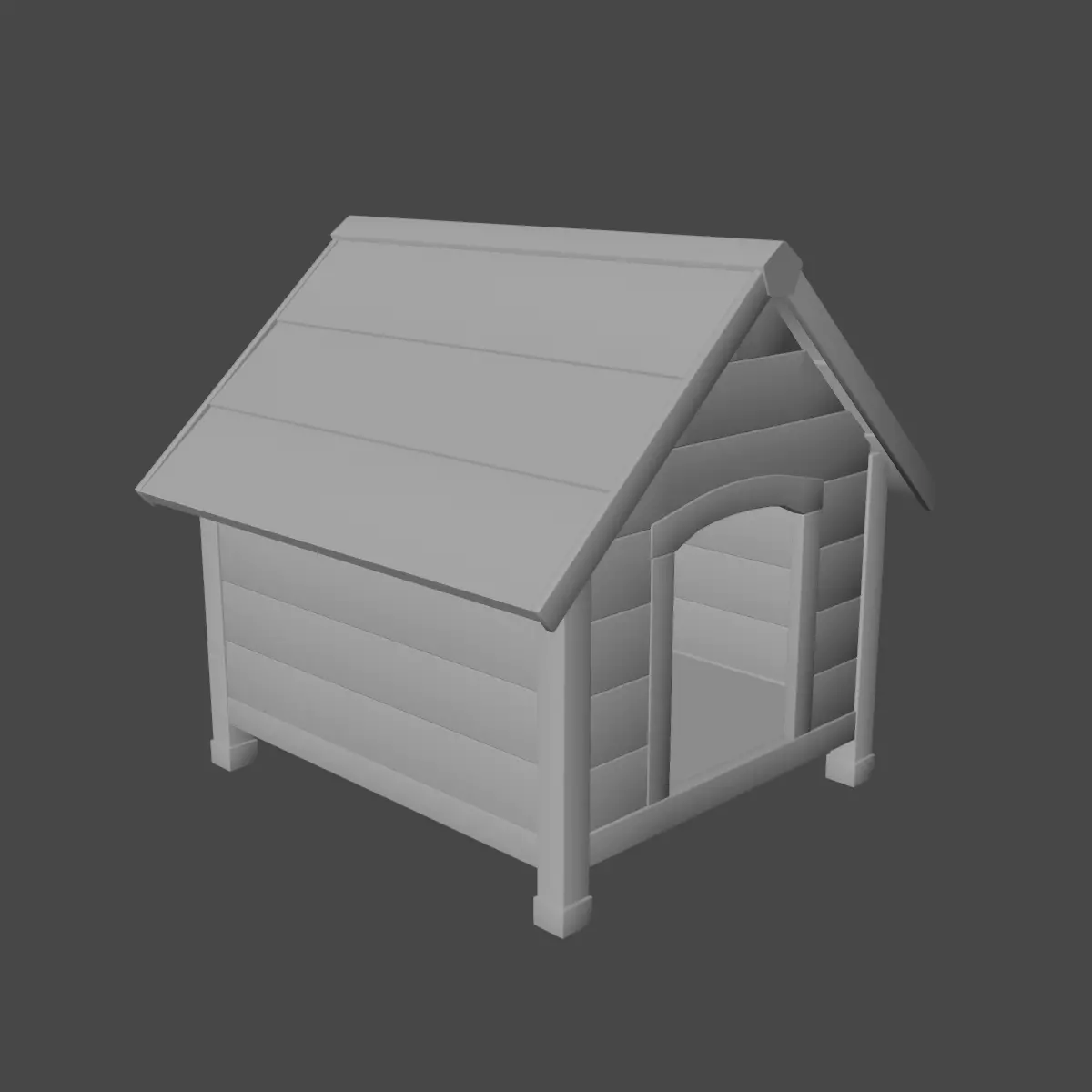 Doghouse 01 Low-poly 3D model_8