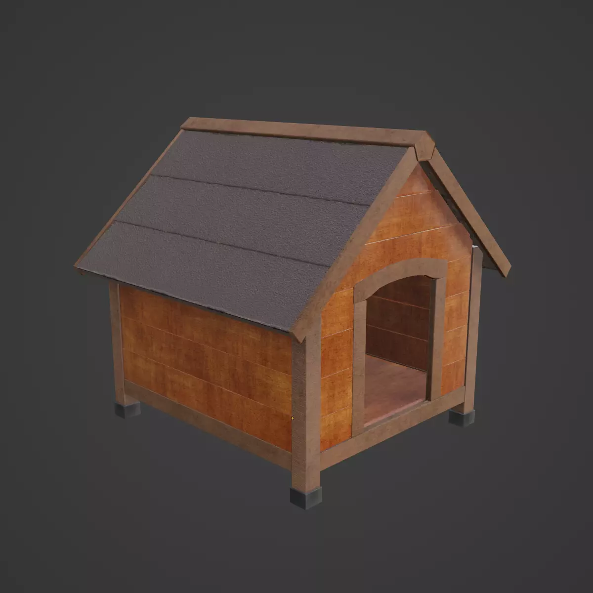 Doghouse 01 Low-poly 3D model_6