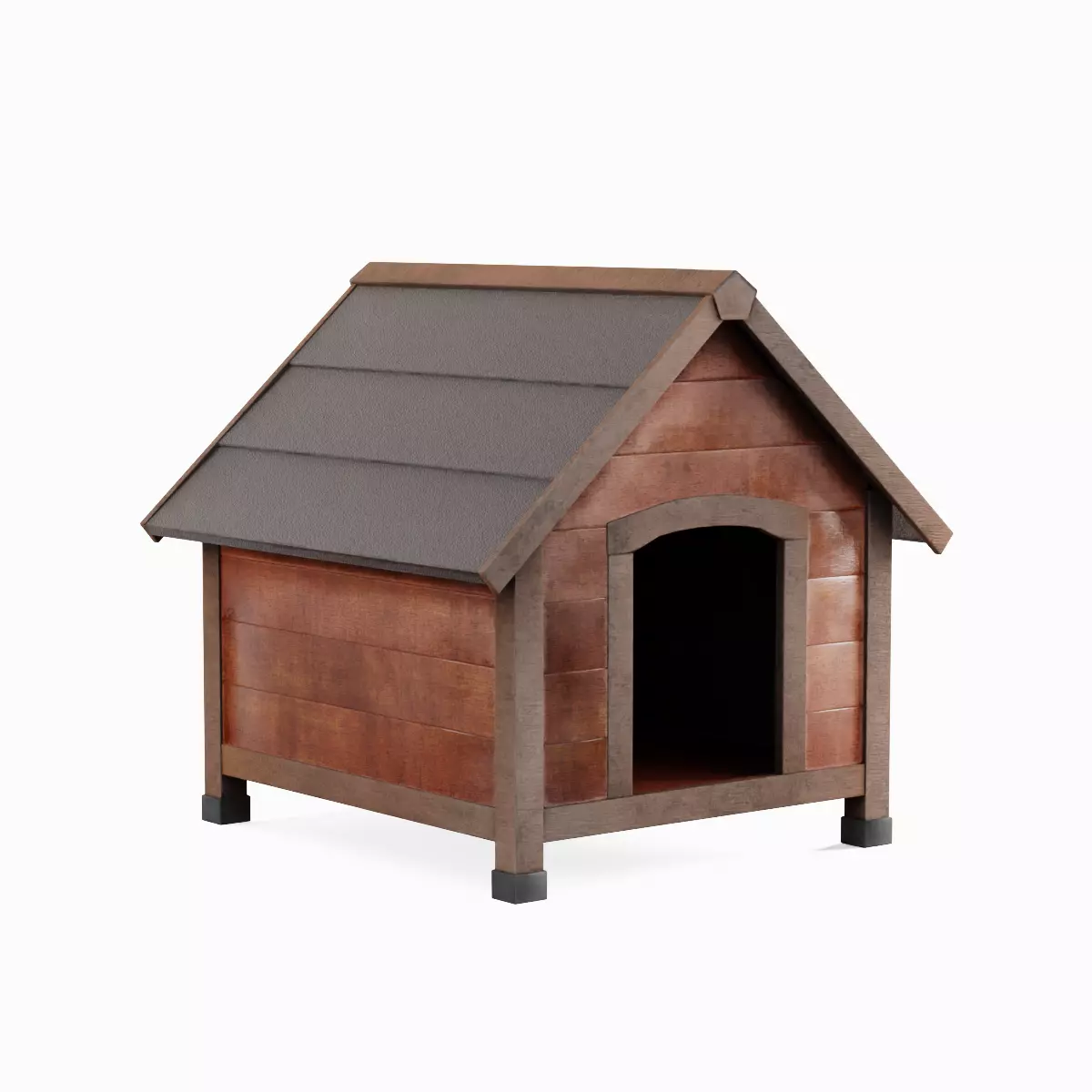 Doghouse 01 Low-poly 3D model_0