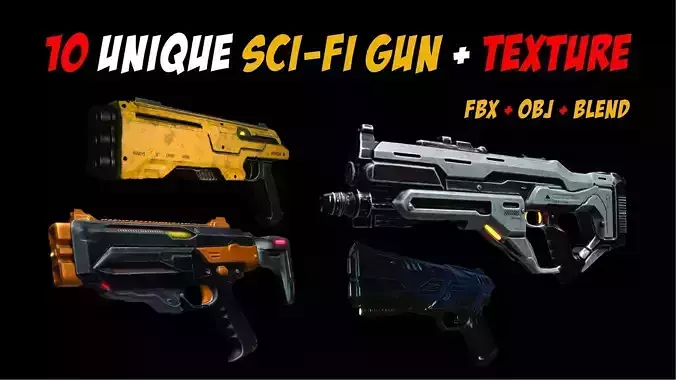 10 Unique Sci-Fi Gun and Texture