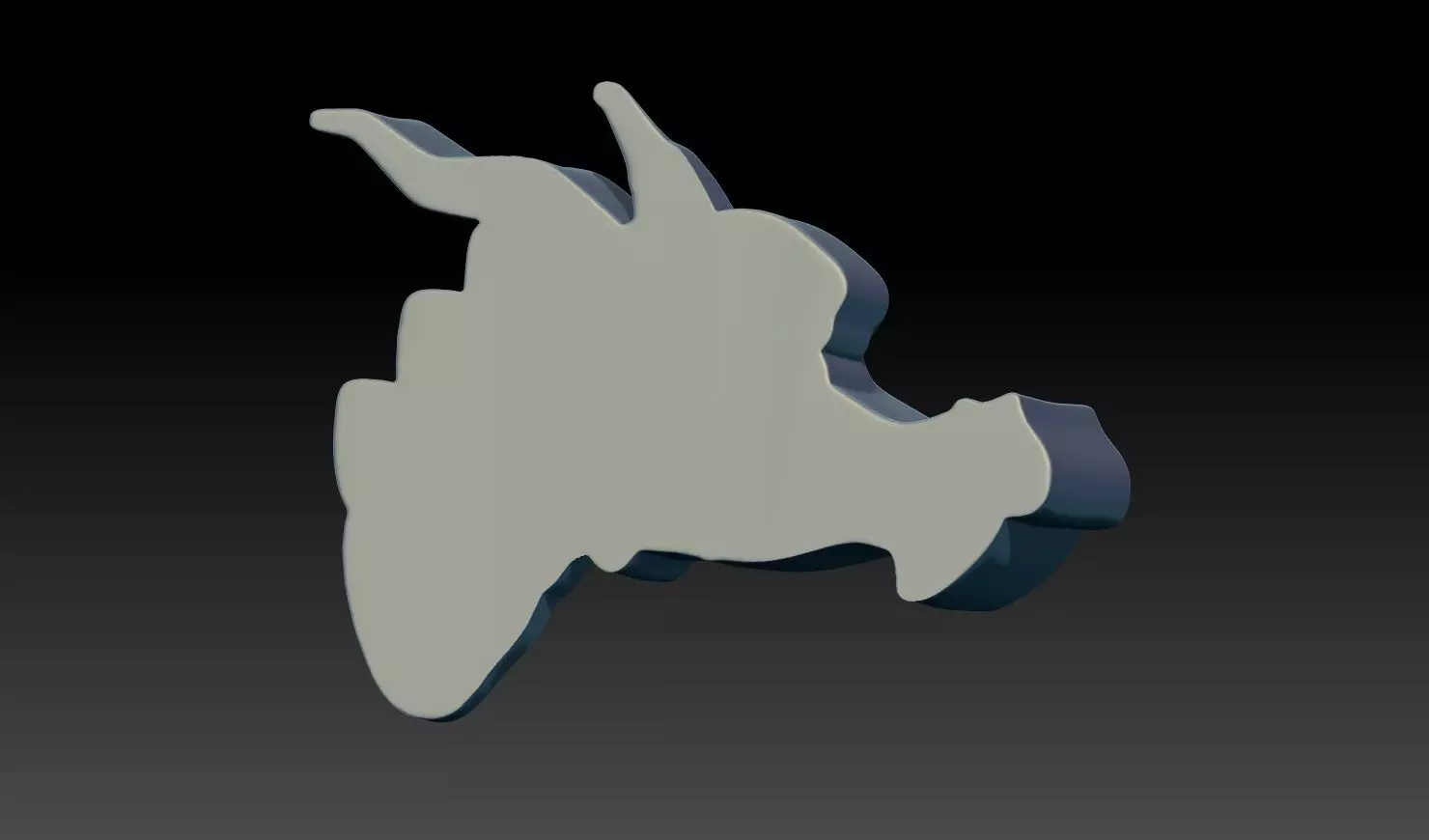 Dragon Face Relief 3D print model_11