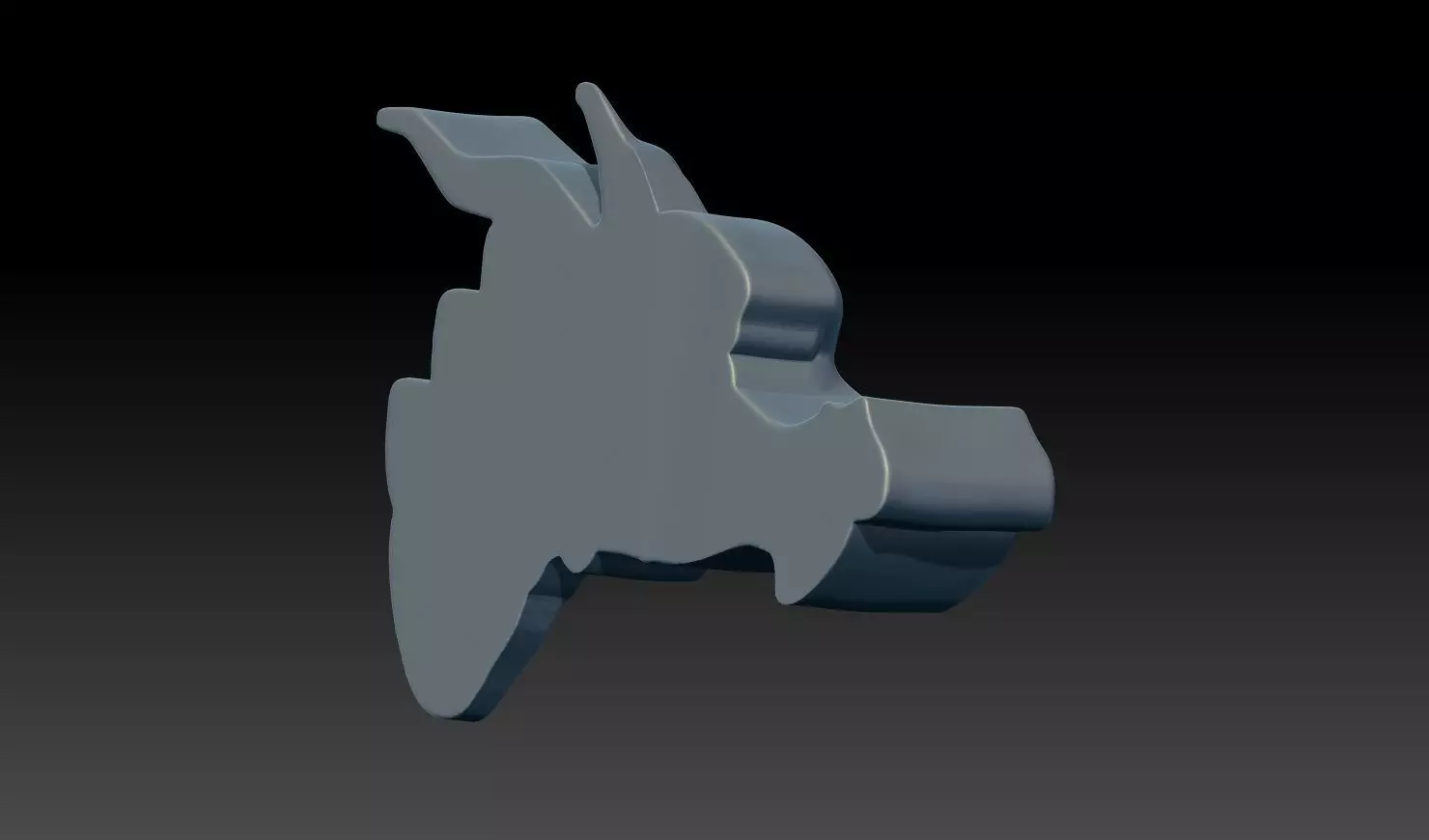 Dragon Face Relief 3D print model_10