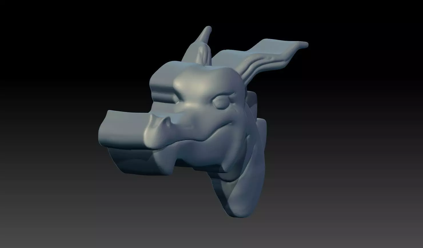 Dragon Face Relief 3D print model_6