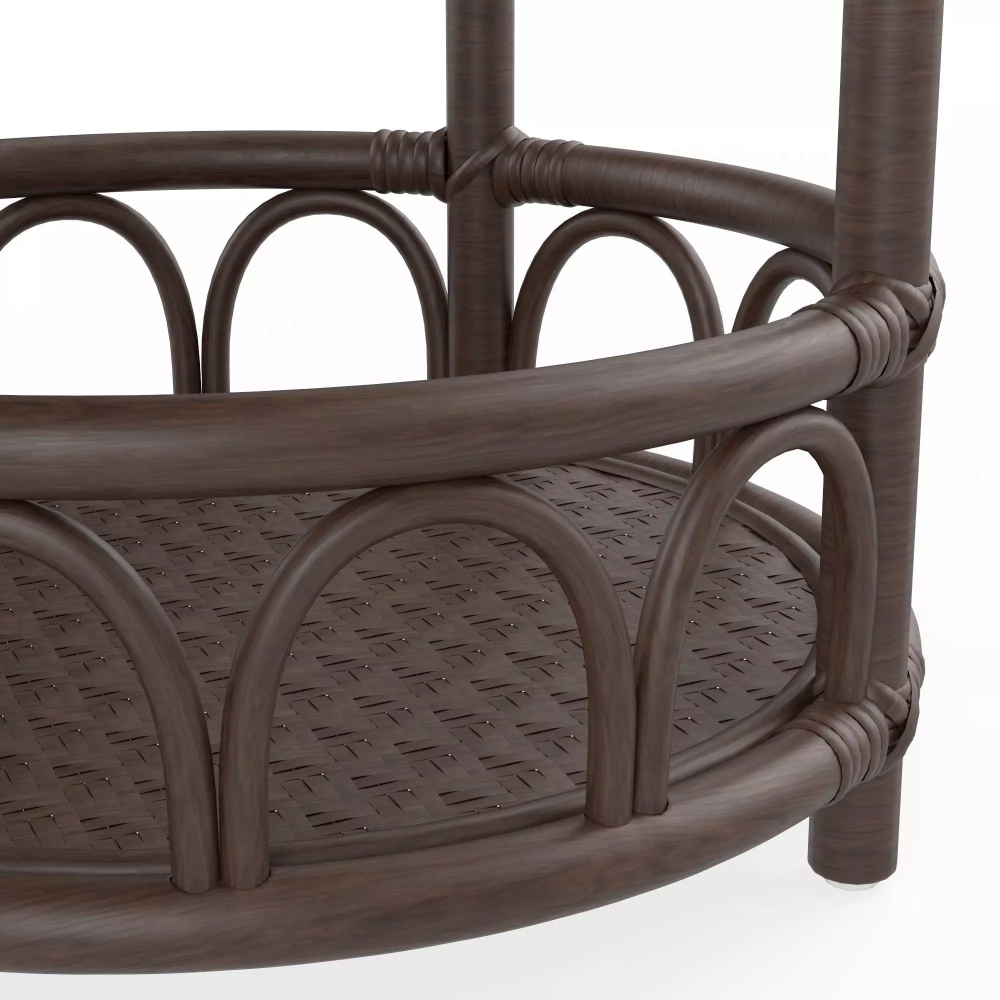 Rattan table 3D model_2