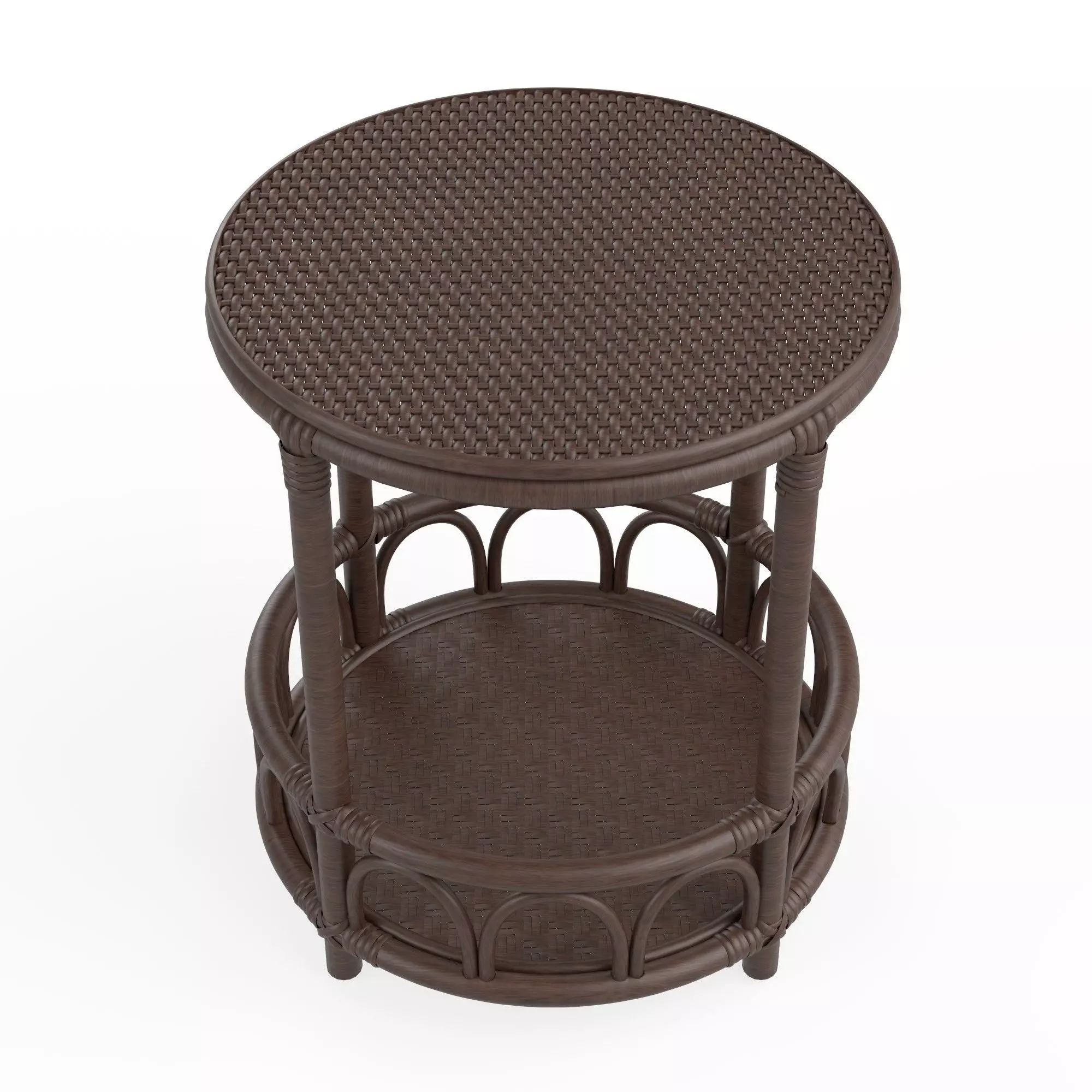 Rattan table 3D model_1