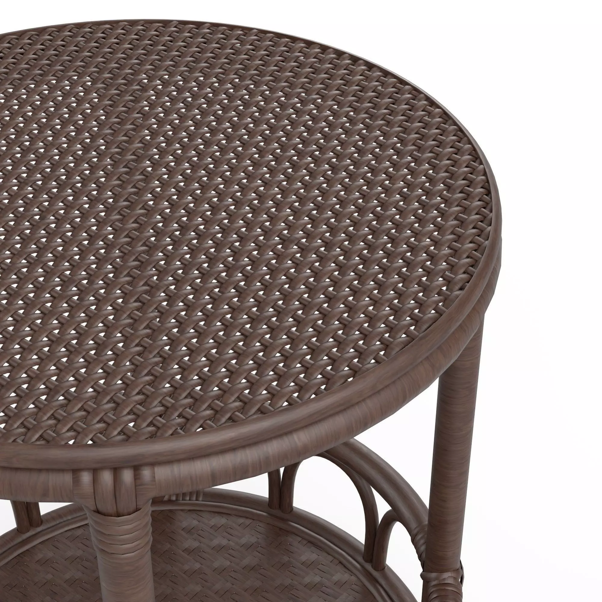Rattan table 3D model_3