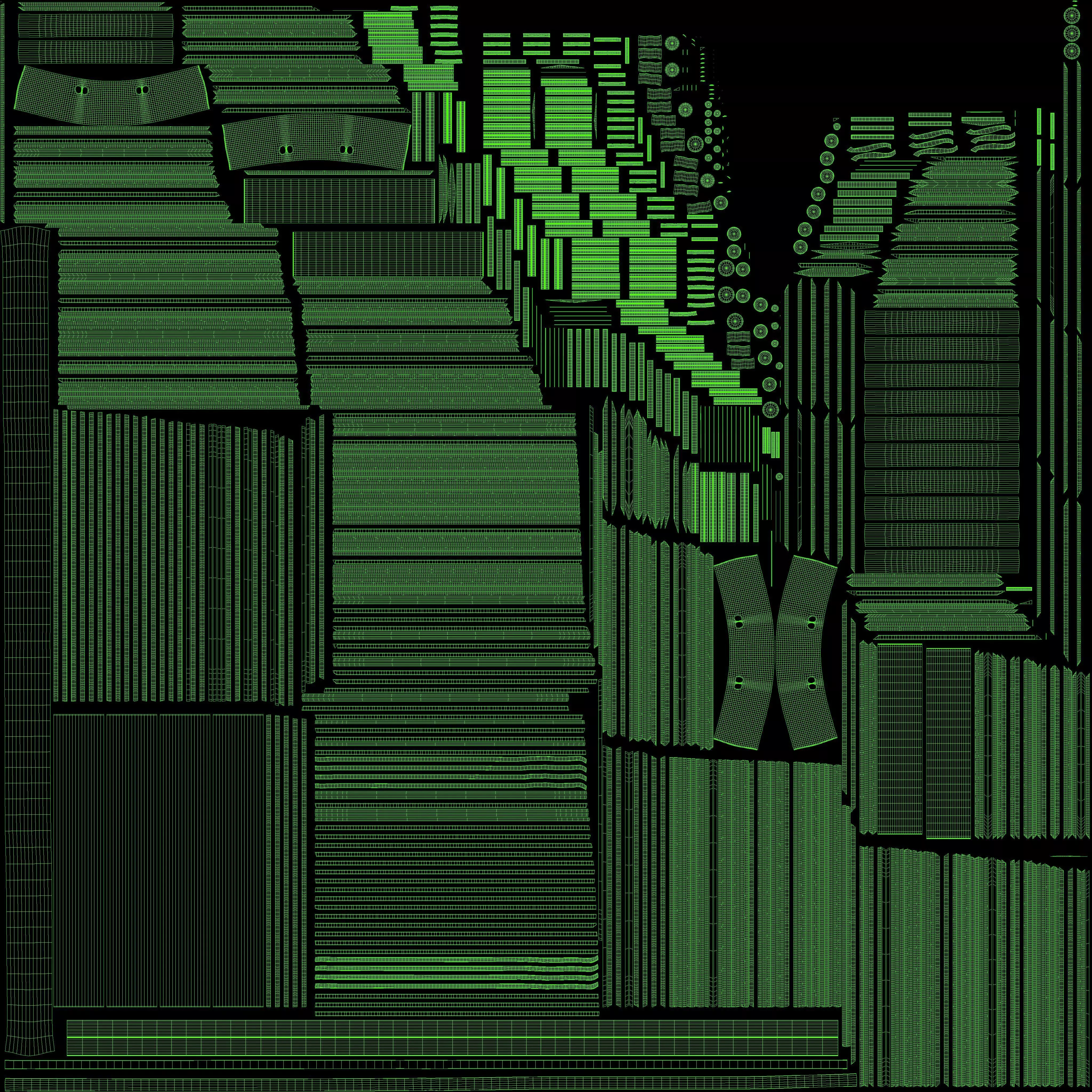 Rattan table 3D model_5