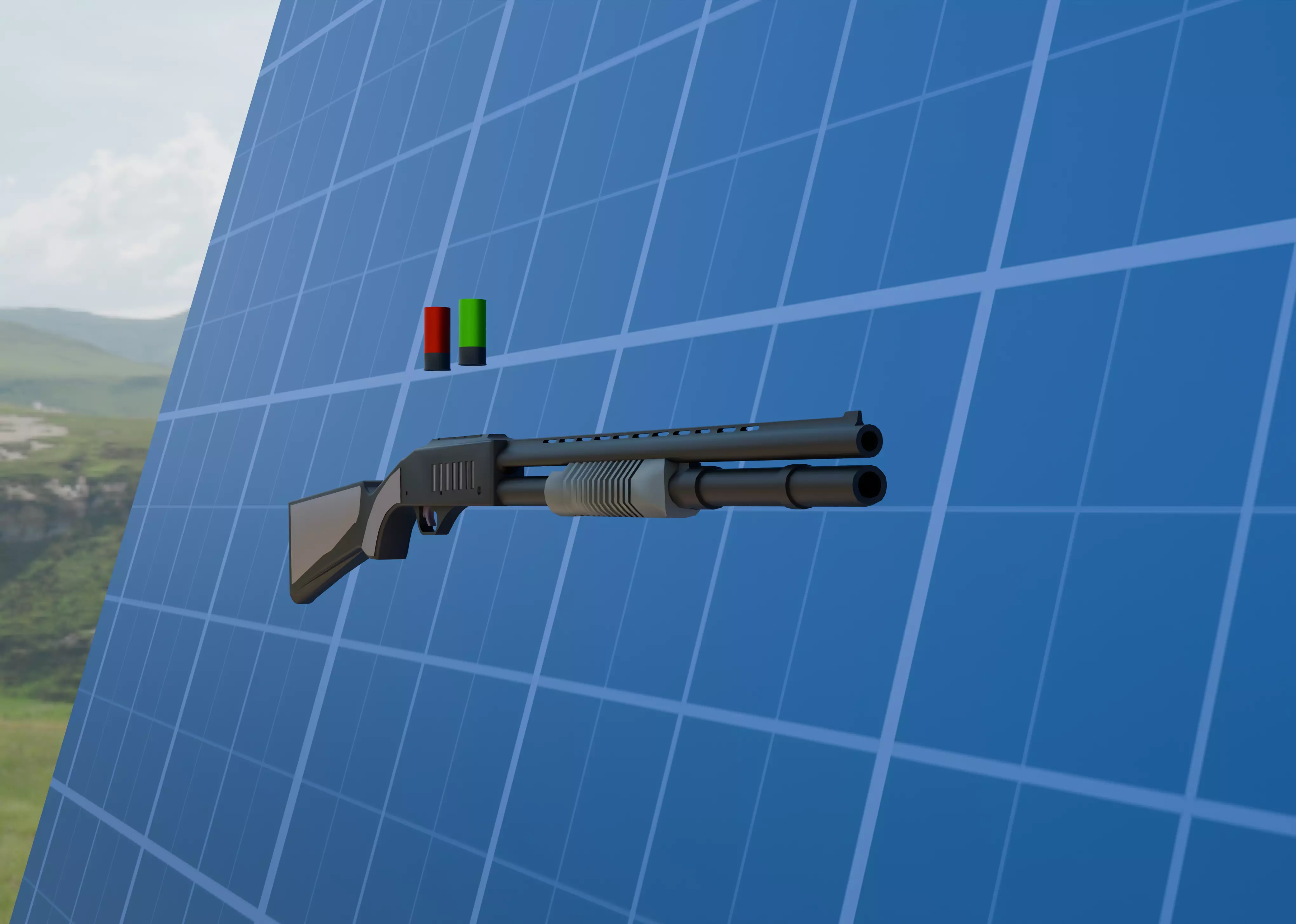 LOW POLY  weapon Low-poly 3D model_17