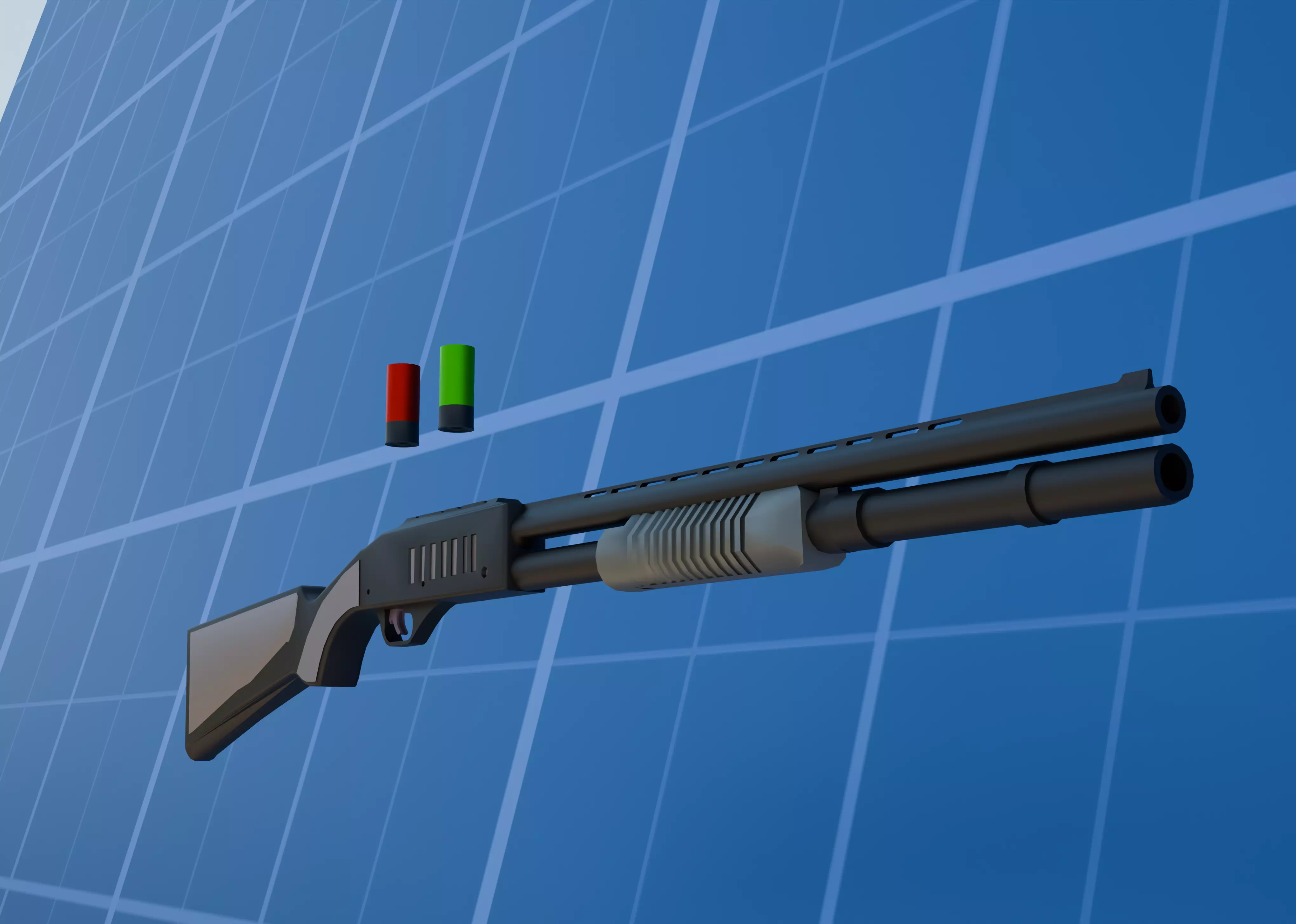 LOW POLY  weapon Low-poly 3D model_13