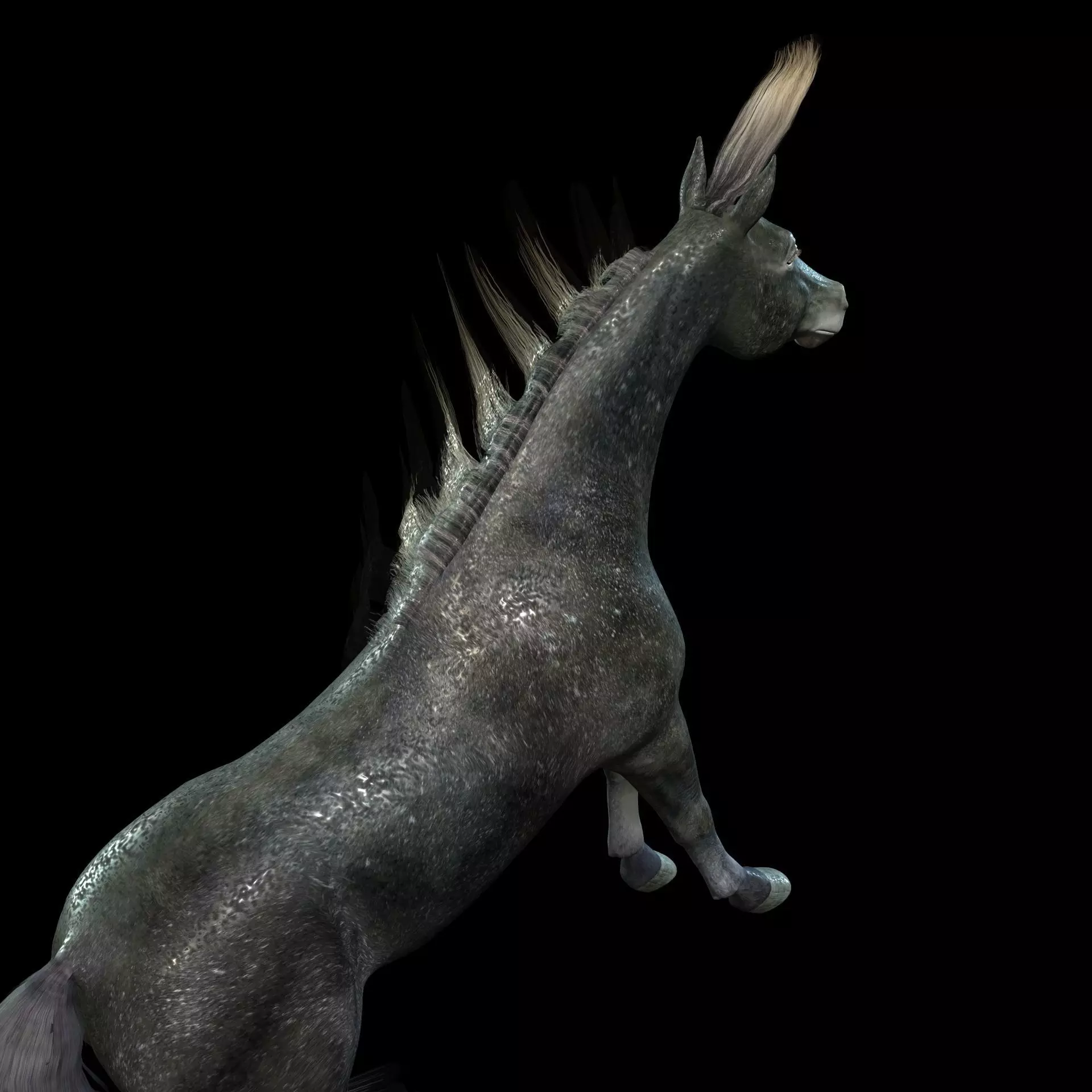 DOWNLOAD Thoroughbred horse ARABIAN 3D MODEL RIGGED - PRINTABLE 3D Model Collection_11