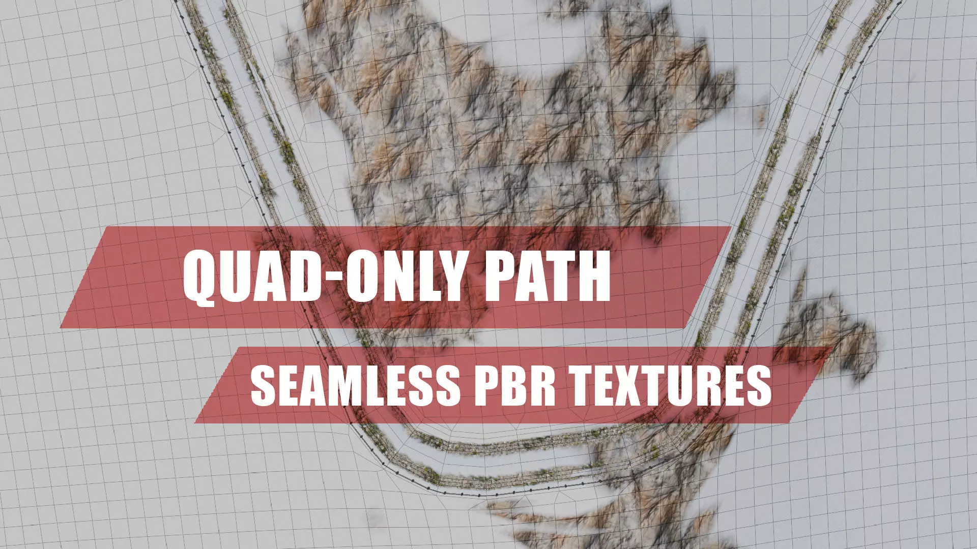 Stylized Mountain Road Landscape Alpine Trail 3D model_1