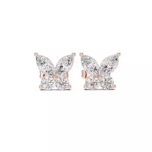 Marquise Cut Diamond Stud Butterfly Earring 3DM STL Video
