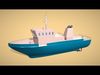 Low Poly Marine Supply Vessel Ship Model 3 Low-poly 3D model_1