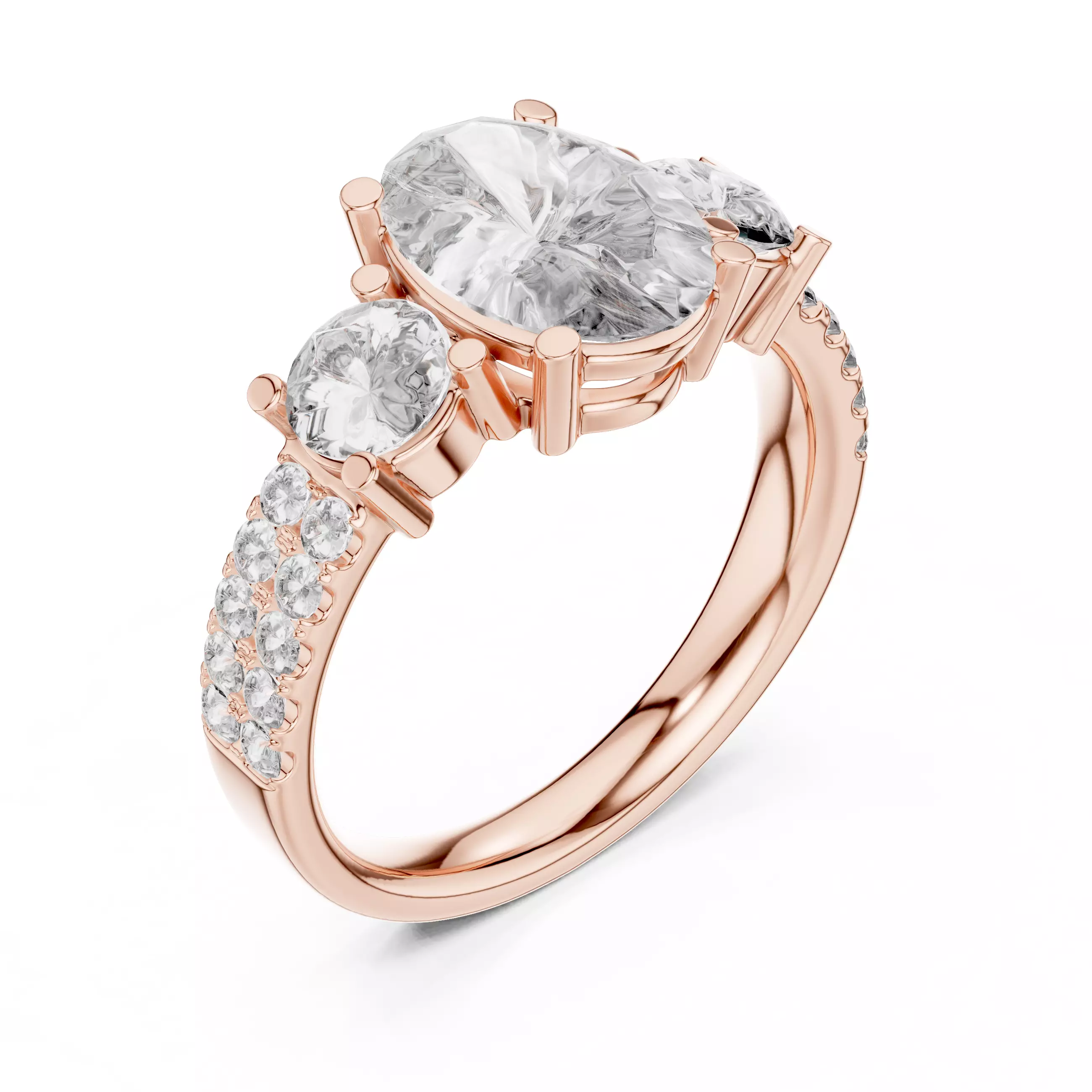 Solitaire Ring 3dm stl renders animation videos details 3D print model_4