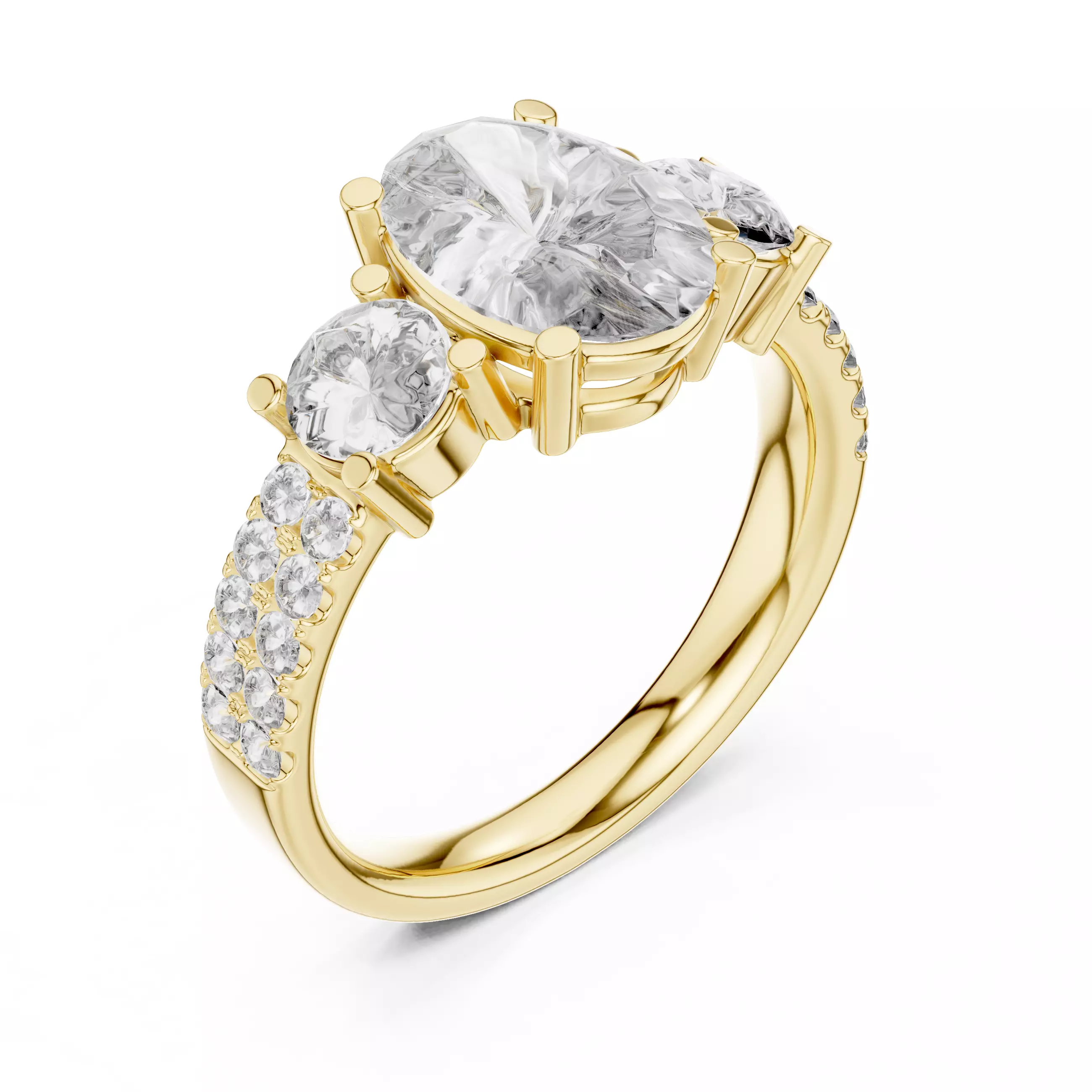 Solitaire Ring 3dm stl renders animation videos details 3D print model_11