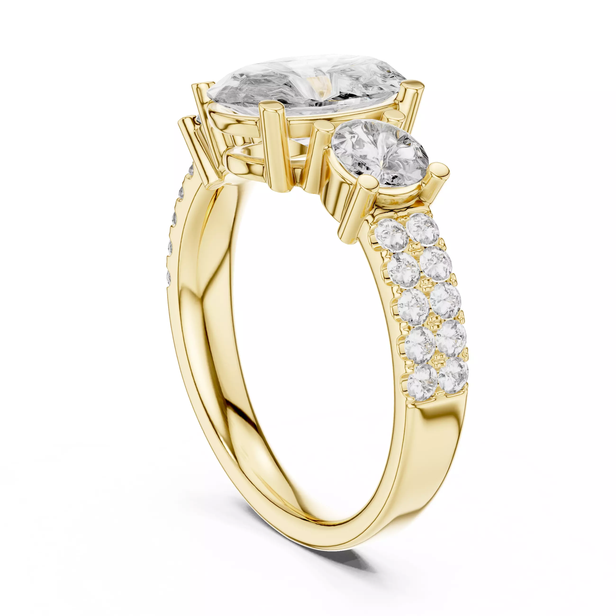 Solitaire Ring 3dm stl renders animation videos details 3D print model_10