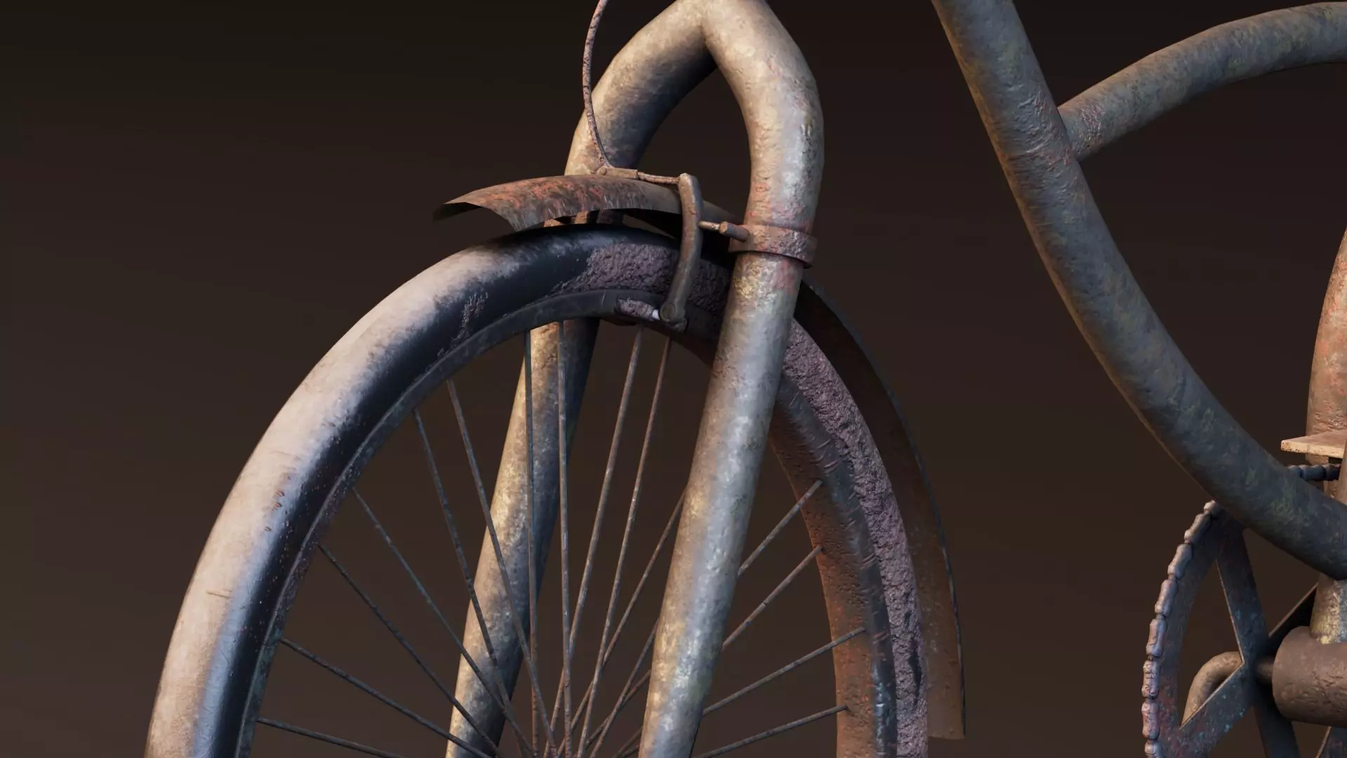Rustic Cycle Rickshaw 3D model_6