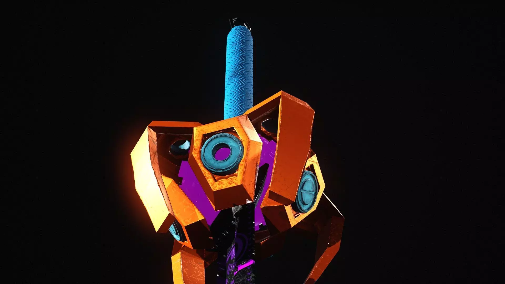 Magnetic Pull Low-poly 3D model_3