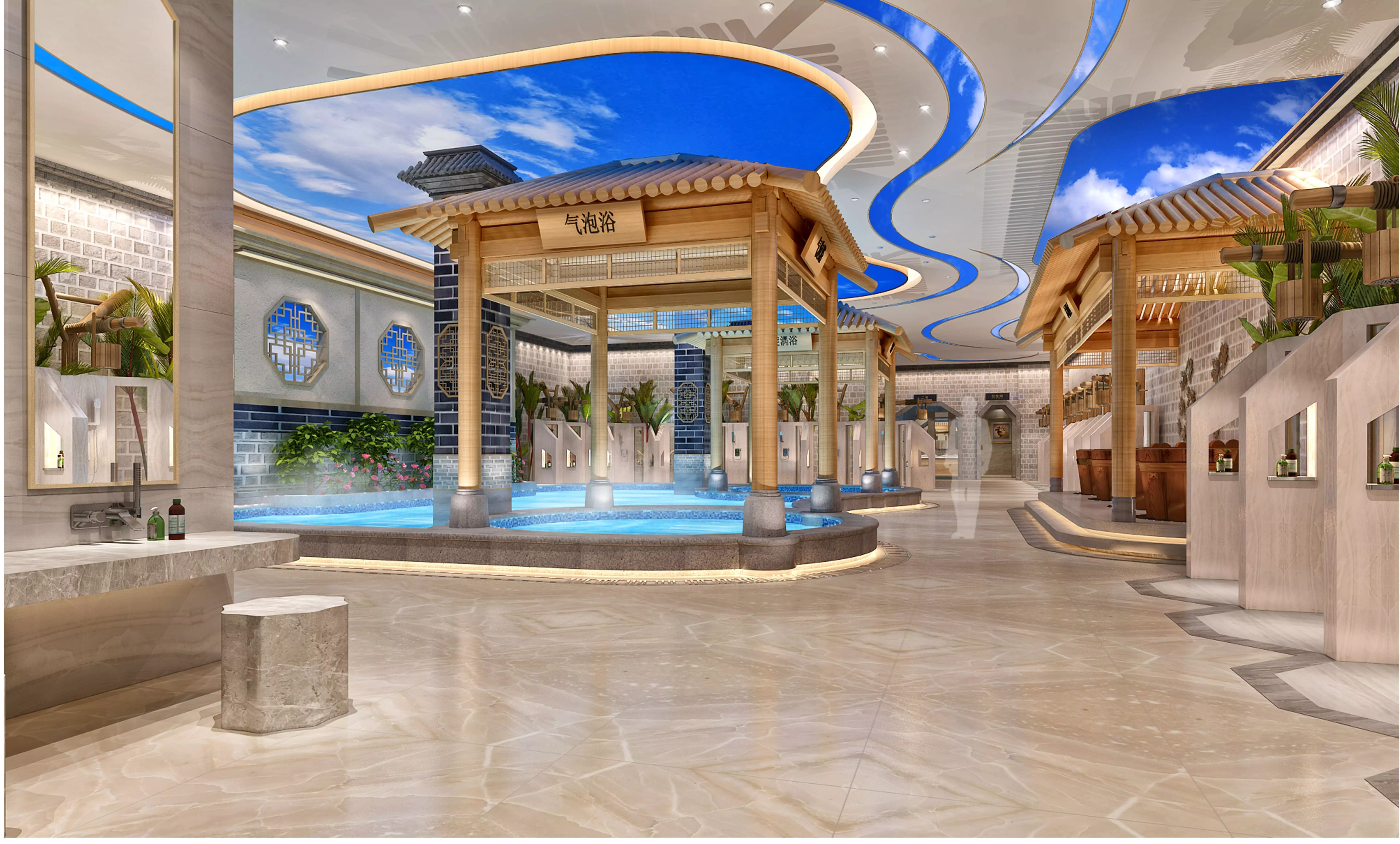 Hot Spring Pool 3D model_0