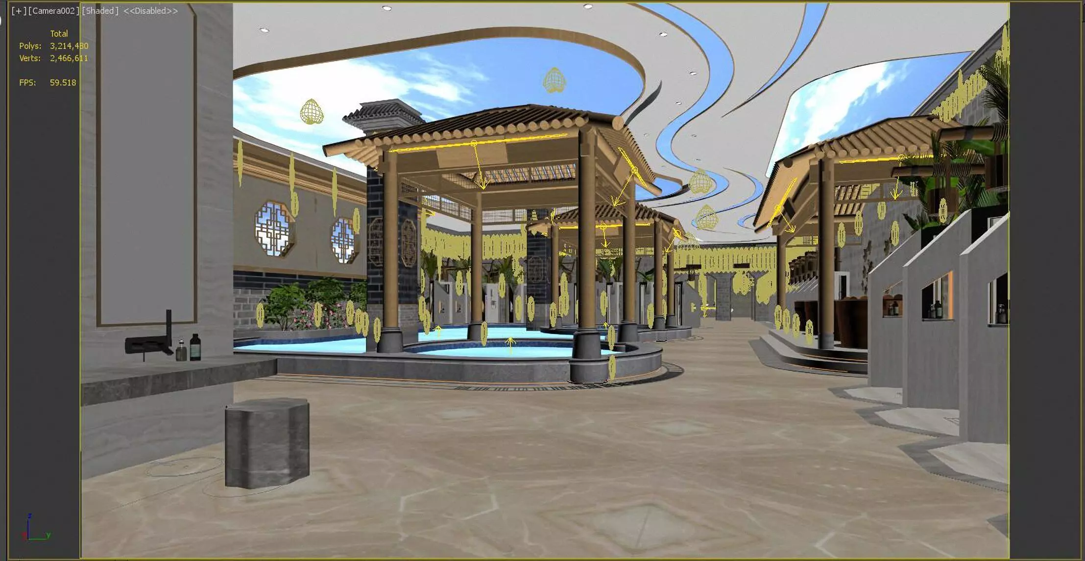 Hot Spring Pool 3D model_2