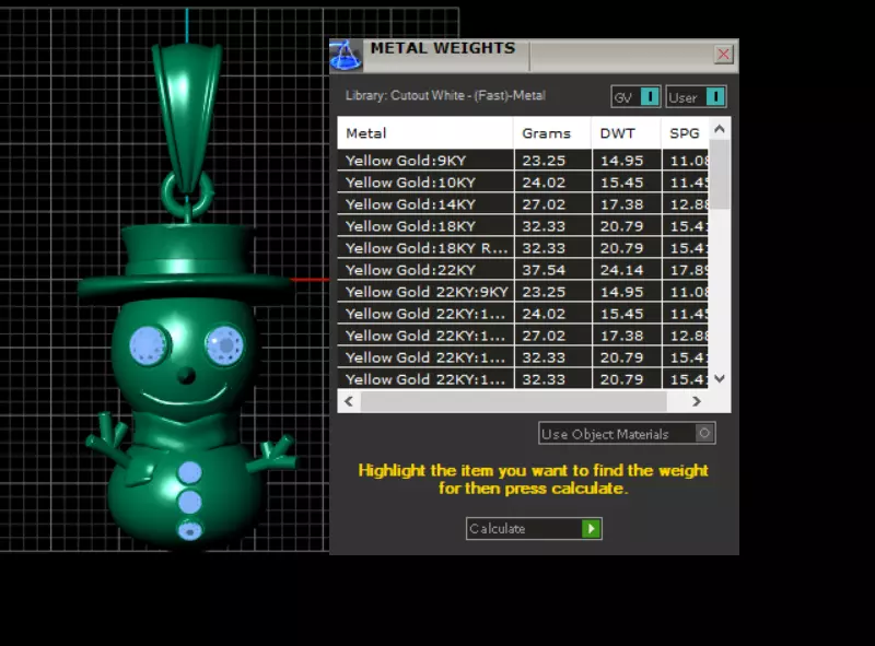  charming snowman pendant 3D print model_6