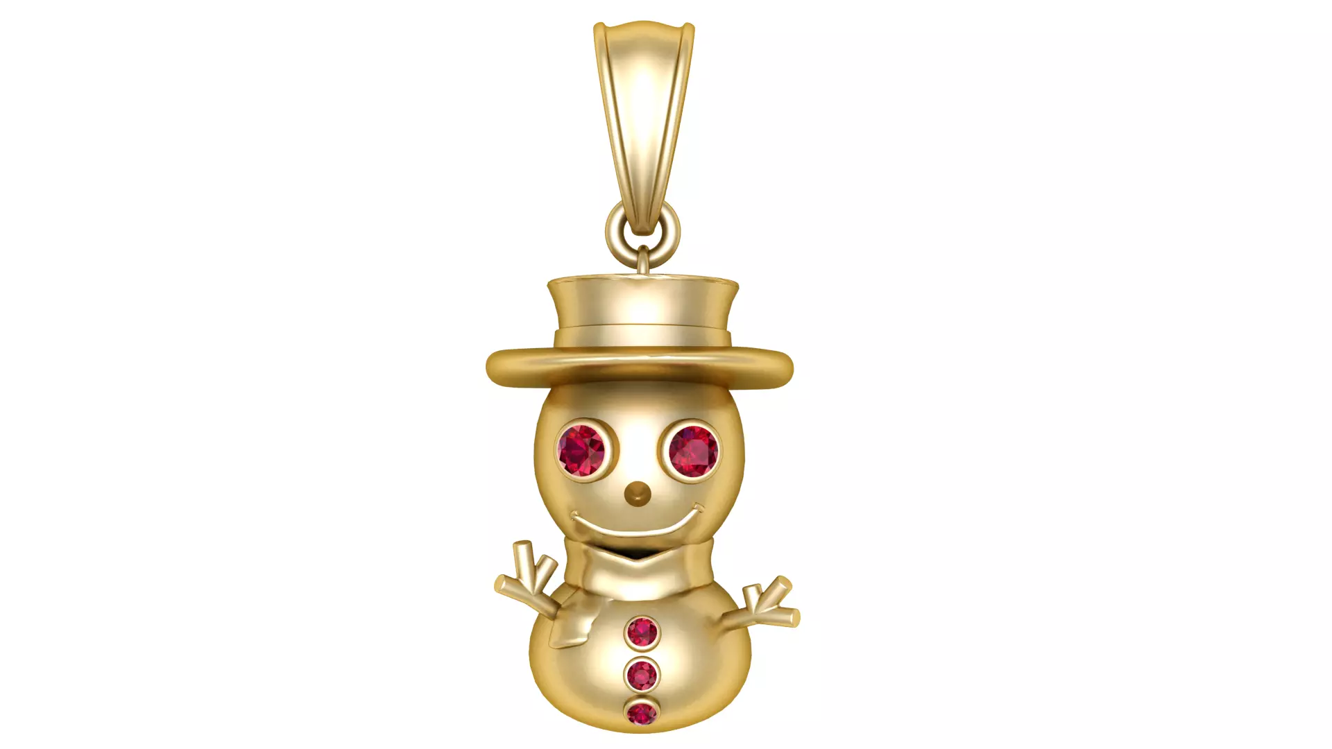  charming snowman pendant 3D print model_0