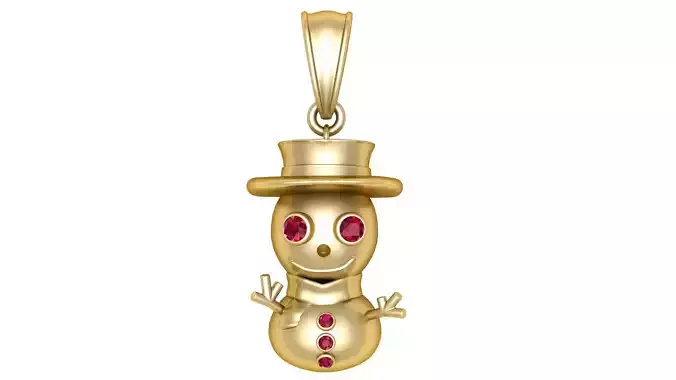  charming snowman pendant 3D print model