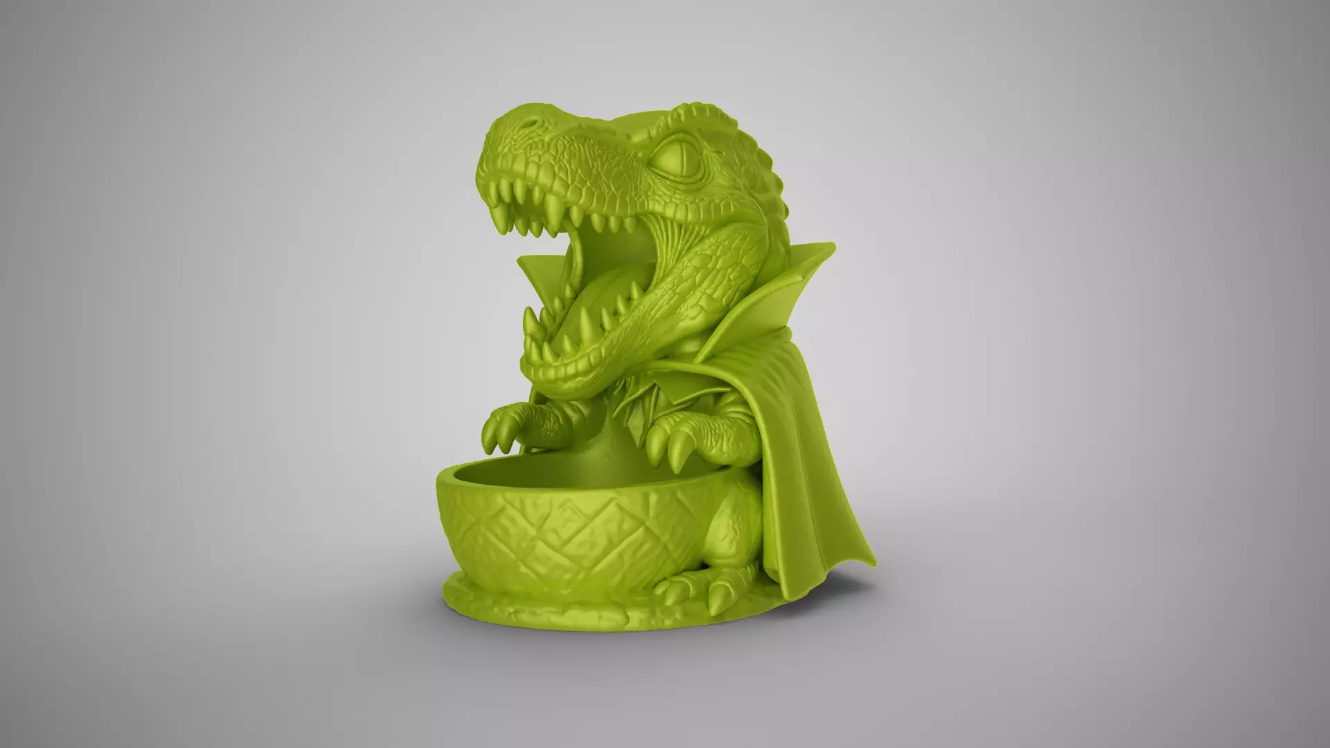 Dinosaur Vampire Candy Bowl 3D print model_8