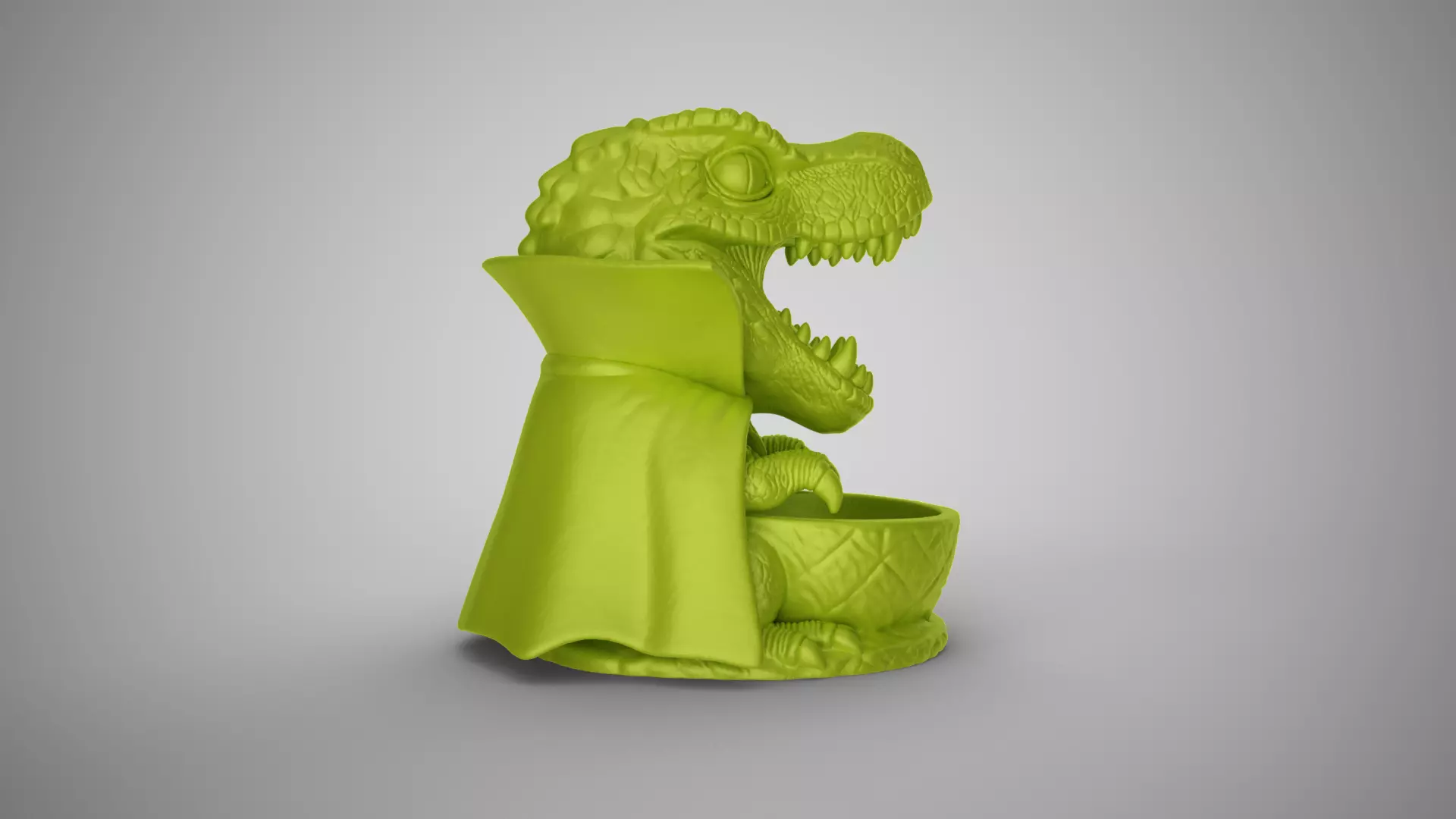 Dinosaur Vampire Candy Bowl 3D print model_3