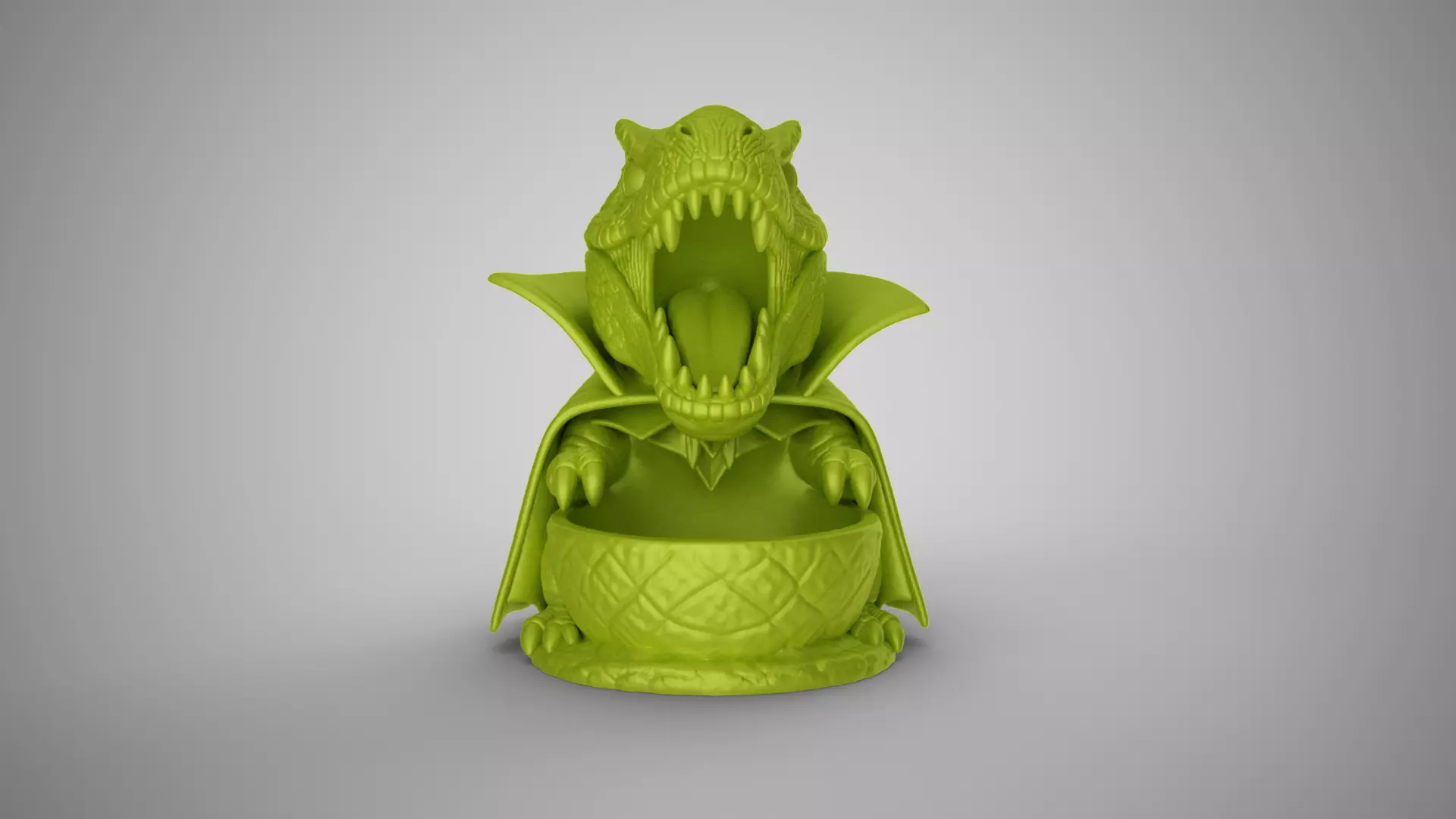 Dinosaur Vampire Candy Bowl 3D print model_9