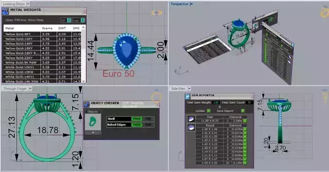 Yellow Gold Engagement Ring Teardrop Diamond Halo Model jr00186