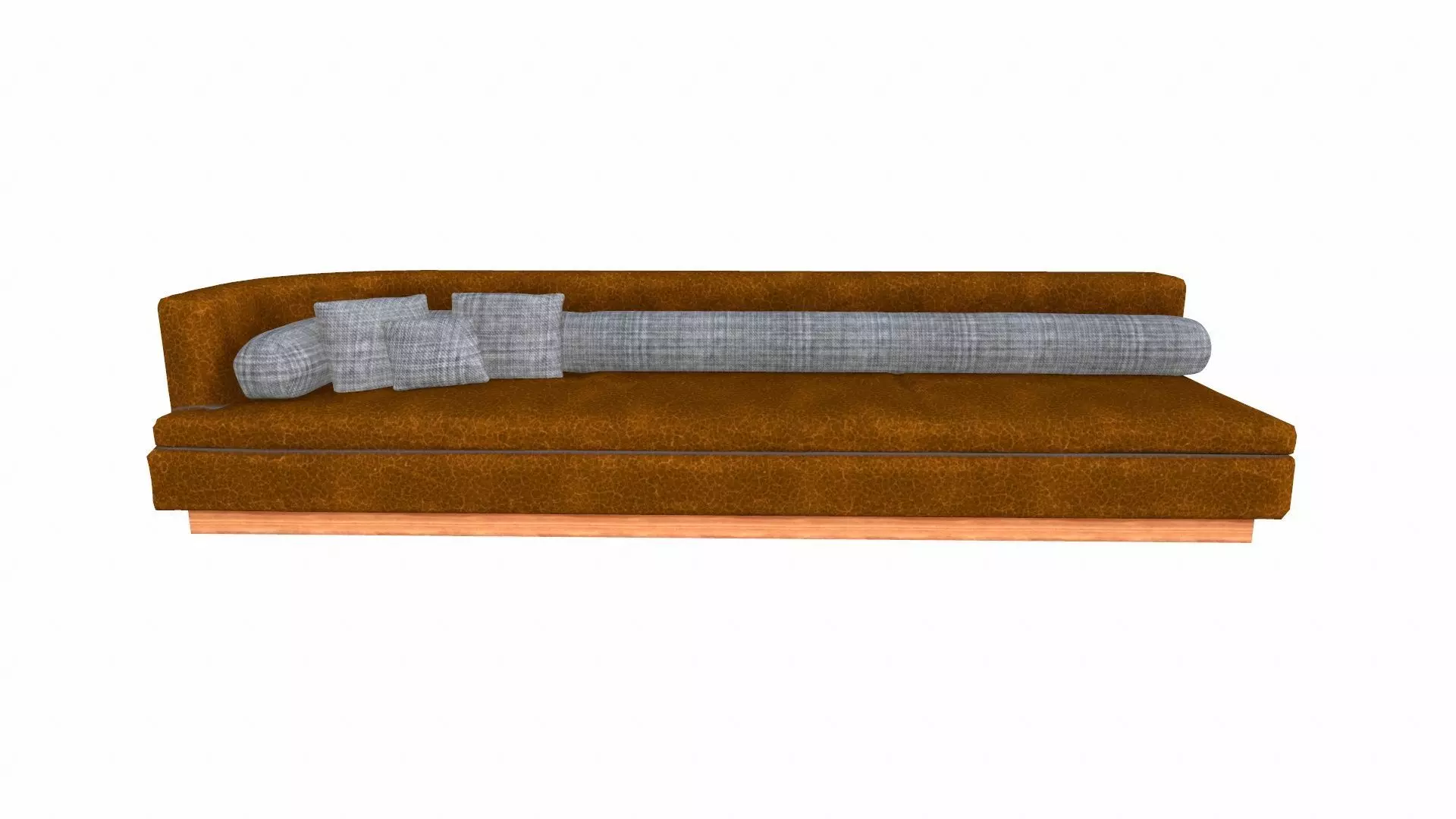 Leather Sofa PBR Textured Low-poly 3D model_0