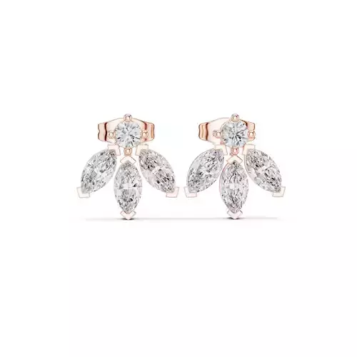 Marquise Cut Diamond Small Earring 3DM STL Video