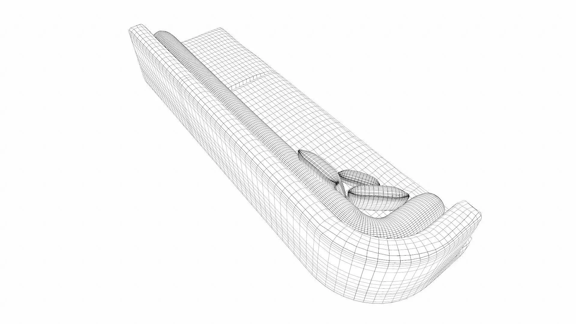 Leather Sofa PBR Textured Low-poly 3D model_8