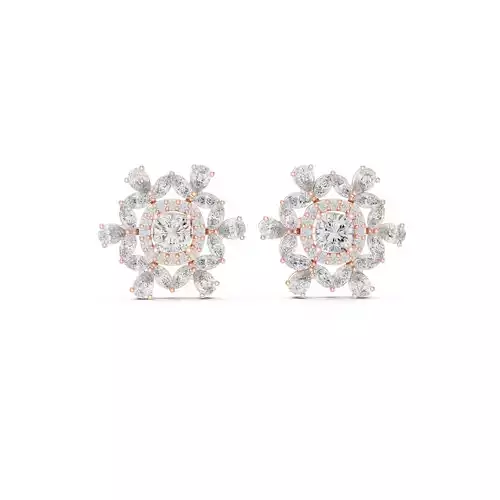 Marquise Pear Cushion Cut Diamond Earring 3DM STL Video