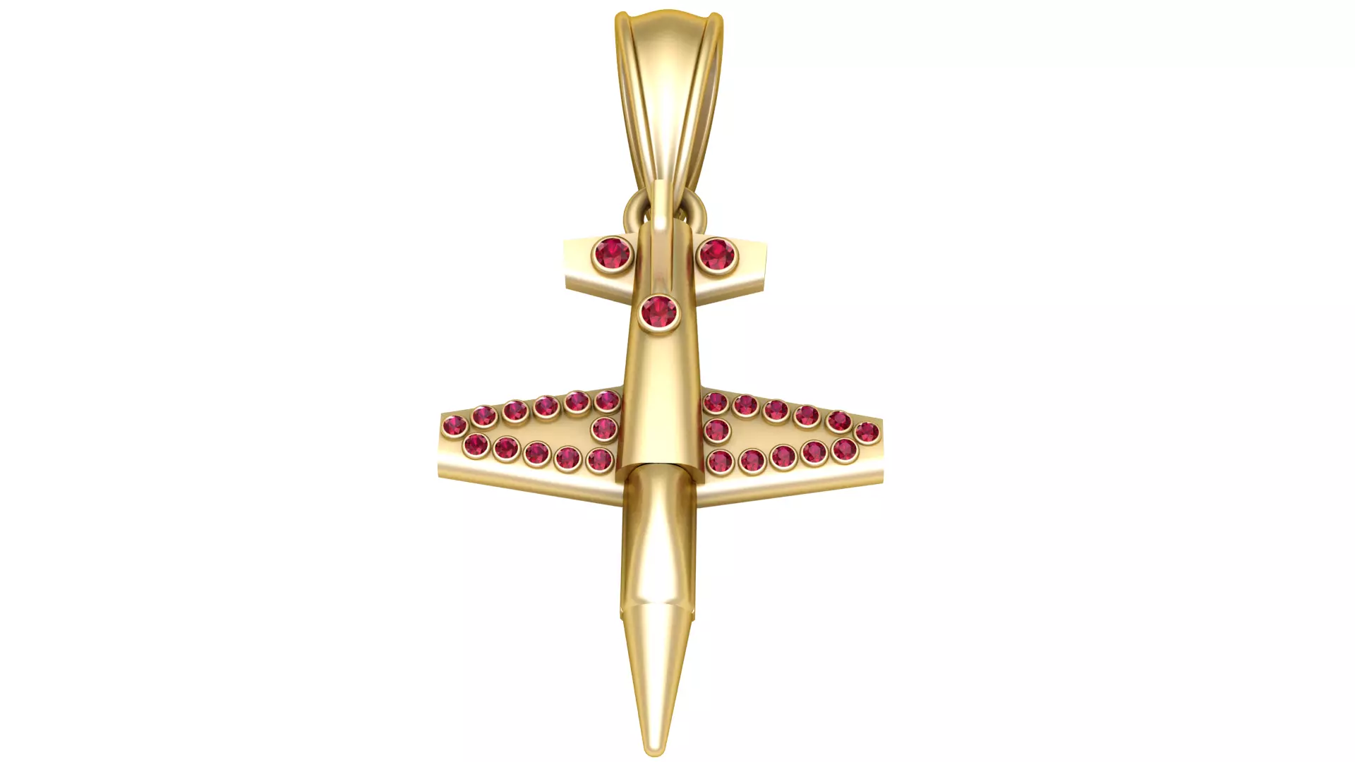 ArtStation - Gold airplane pendant 3D print model