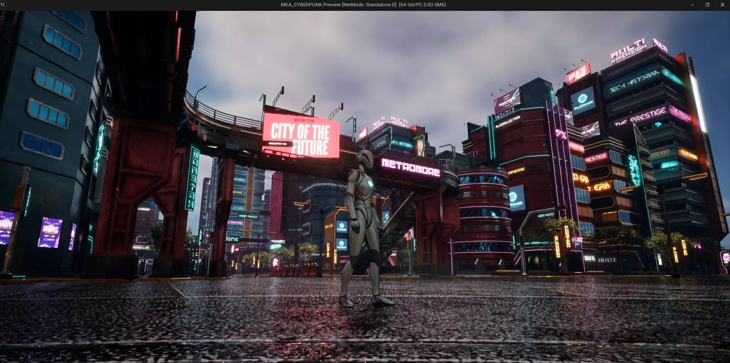 SCIFI CYBERPUNK FUTURISTIC CITY SCENE WITH ALL THE ASSET 3D Model Collection_34