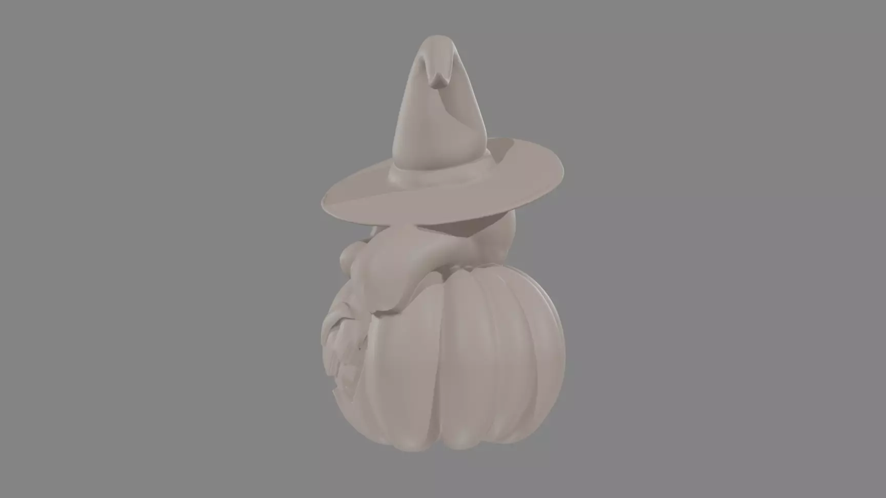 Witchy Cat Pumpkin 3D print model_4