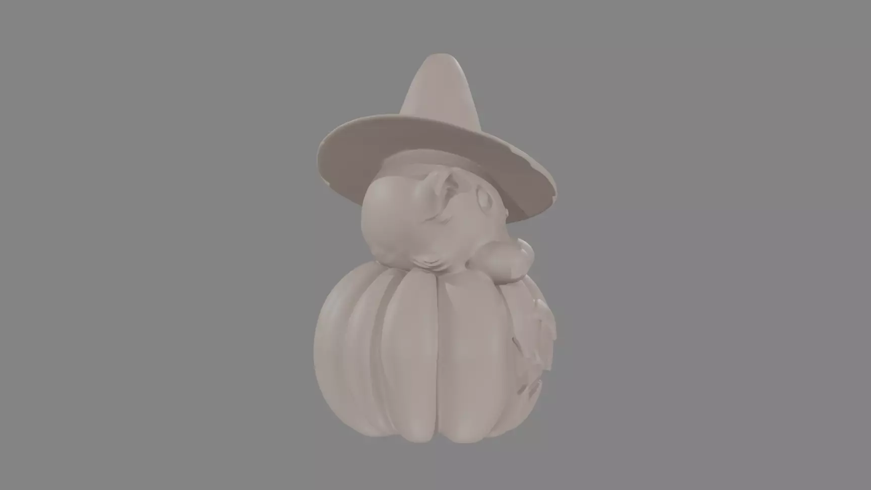 Witchy Cat Pumpkin 3D print model_8