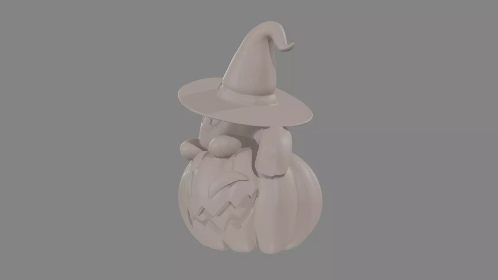 Witchy Cat Pumpkin 3D print model_3