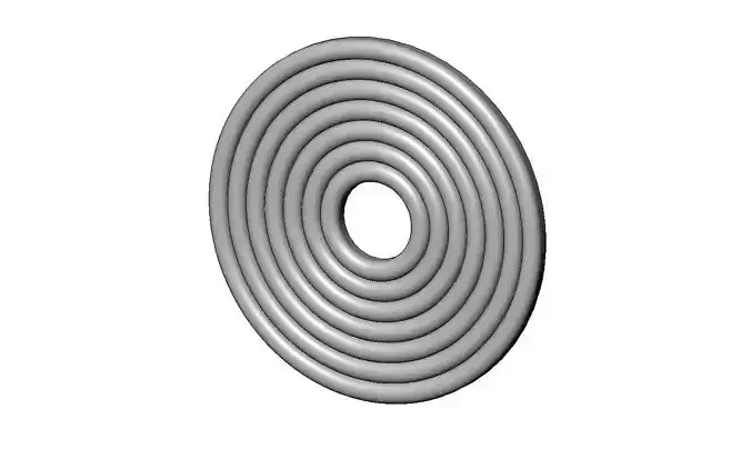 Concentric wave ripple modern ceiling rosette and wall art 3D print model