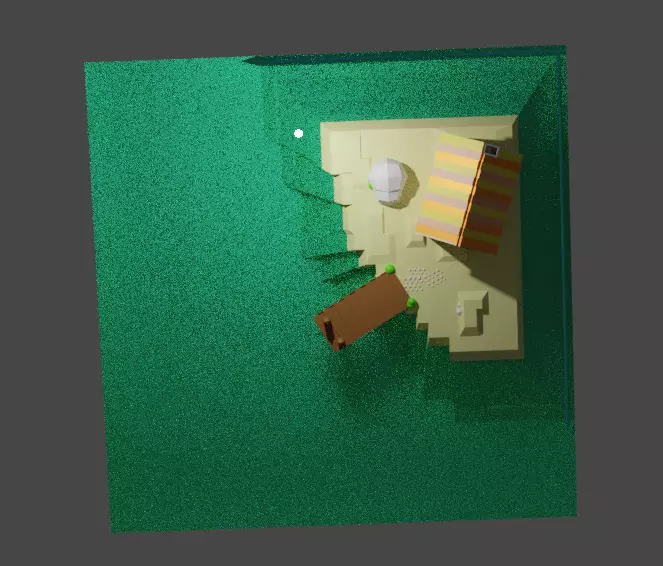 House in the island in water  3D model_6