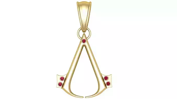 Hip Hop Anime Pendant Necklace 3D print model