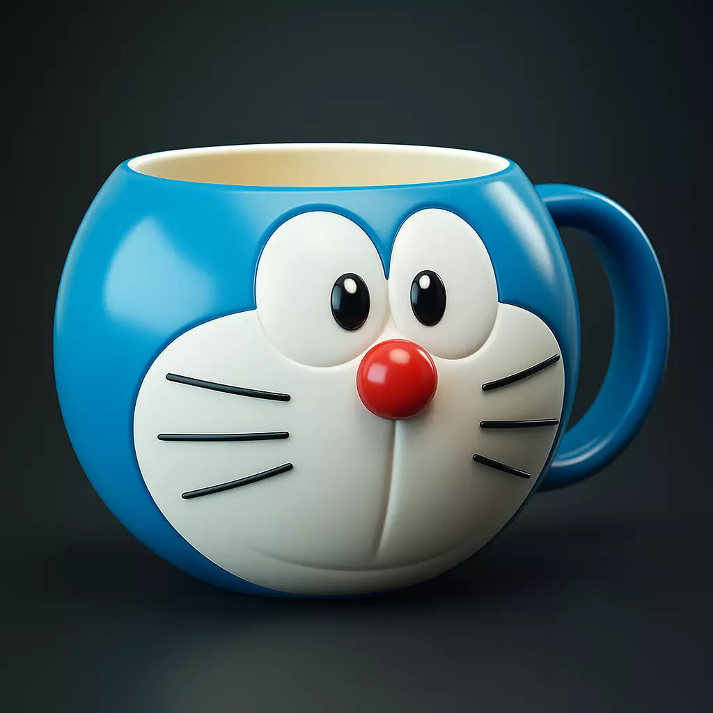 Doraemon Coffee Cup 3D print model_1