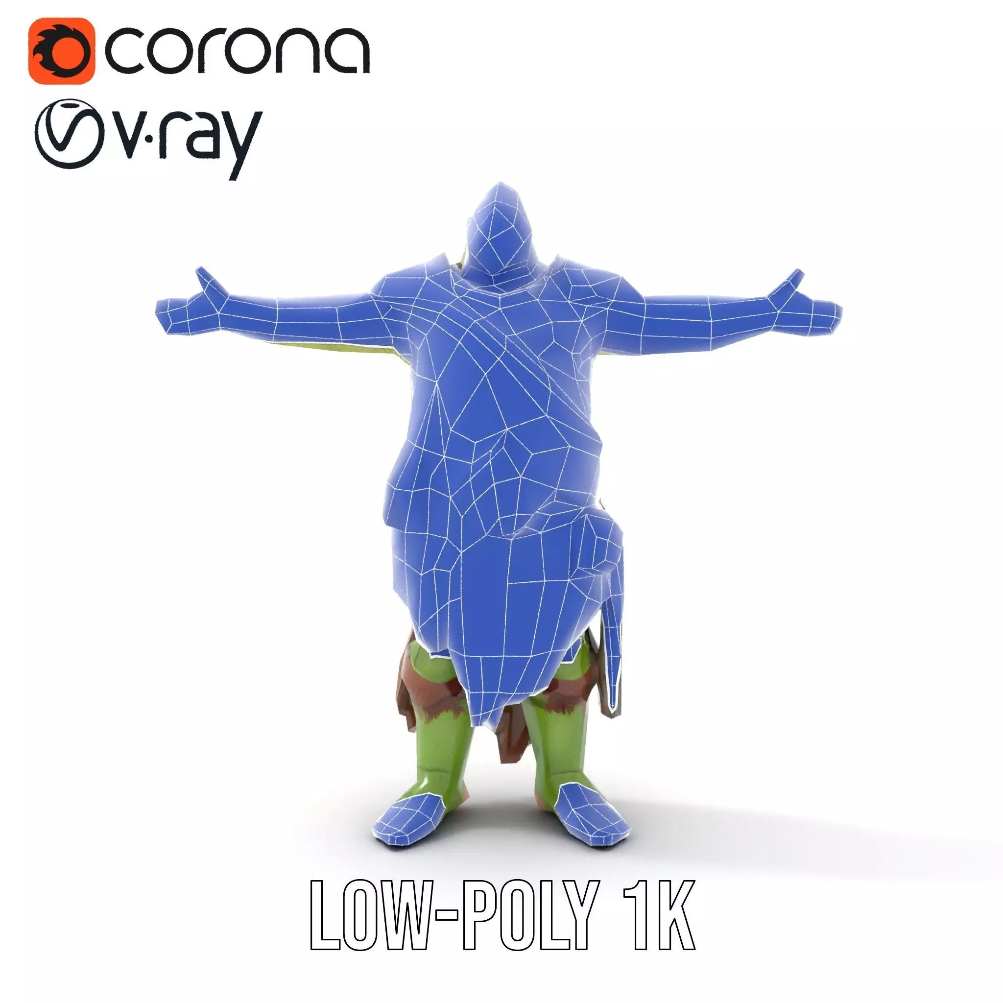 Fantasy Orc Warrior Character Model Pack Low-poly 3D model_25