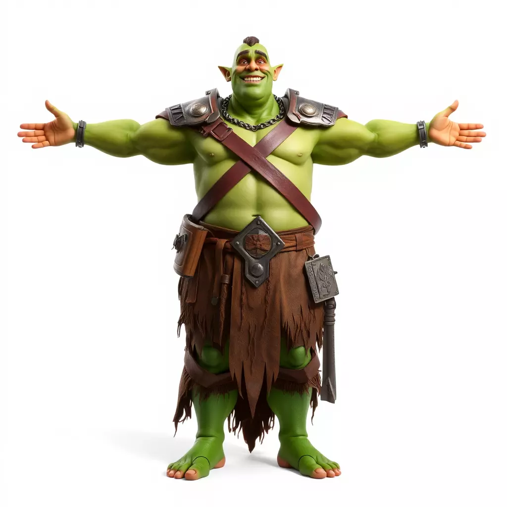 Fantasy Orc Warrior Character Model Pack Low-poly 3D model_3