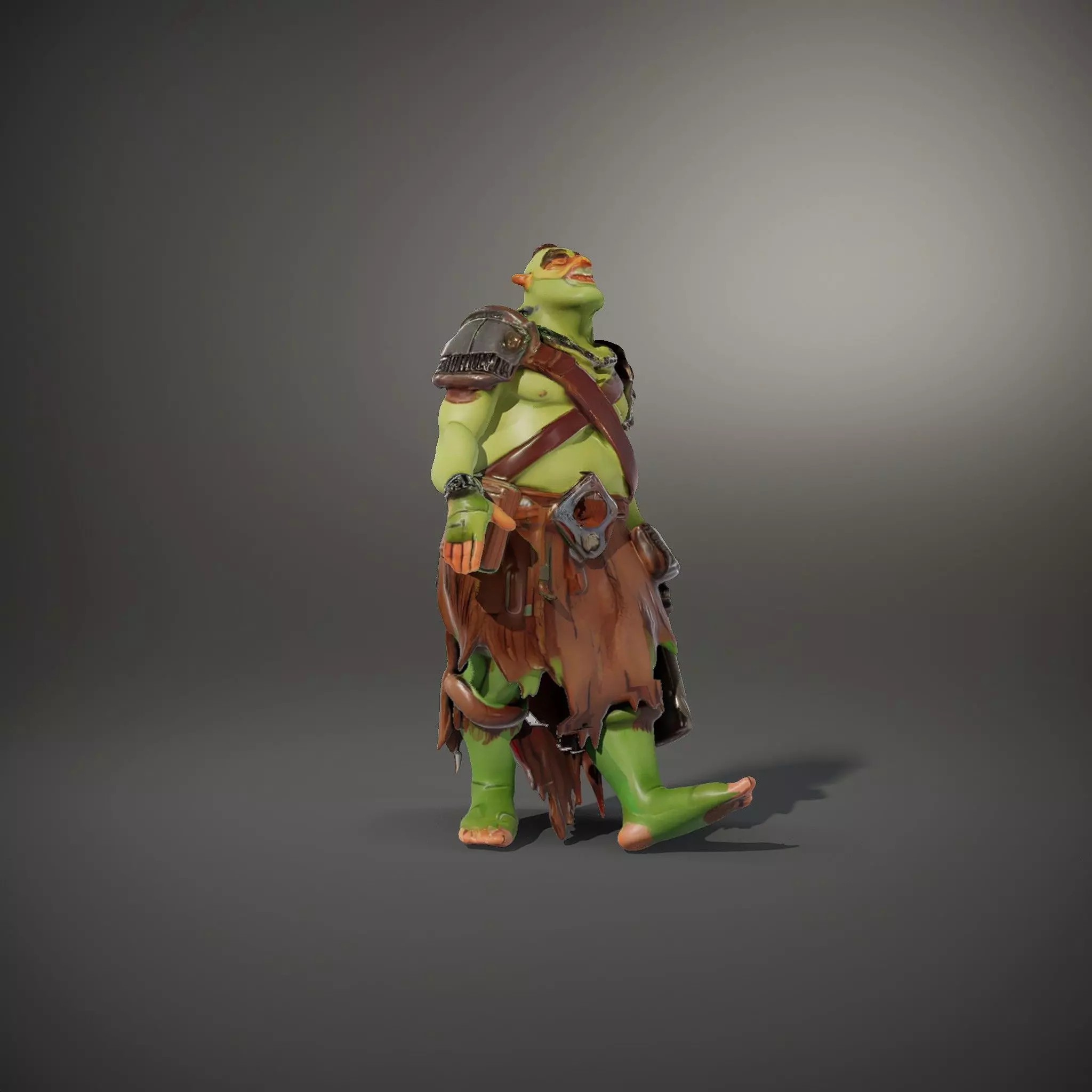 Fantasy Orc Warrior Character Model Pack Low-poly 3D model_34