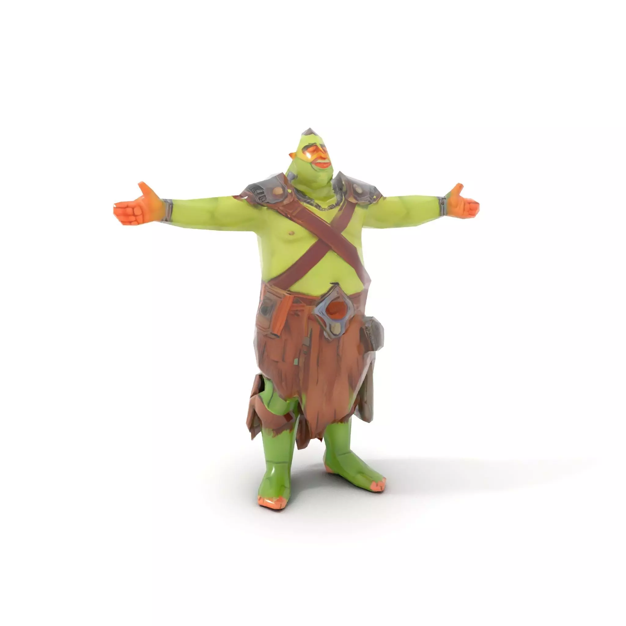 Fantasy Orc Warrior Character Model Pack Low-poly 3D model_9