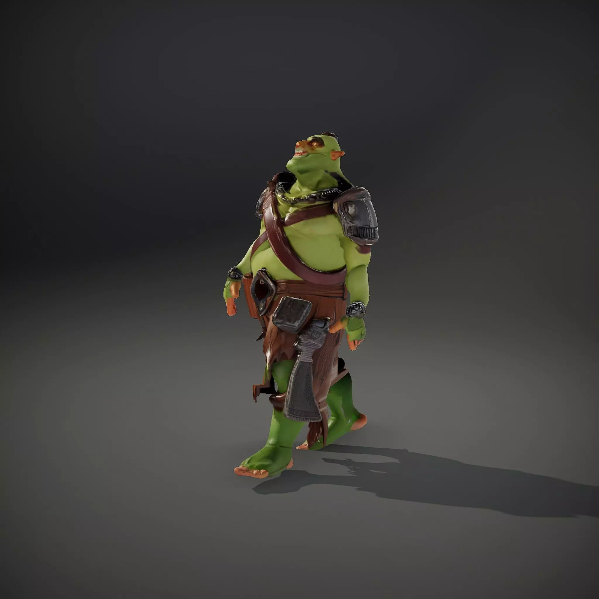 Fantasy Orc Warrior Character Model Pack Low-poly 3D model_35